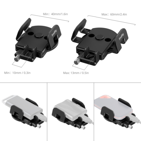 SmallRig 5196B - uniwersalny uchwyt na dysk SSD z klamrą i zaciskiem USB-C (wbudowany MagSafe) - zastosowanie